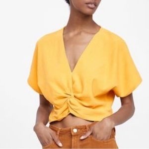 Zara Knot Twist Crop Top